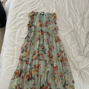Brand new floral and blue long sundress.
